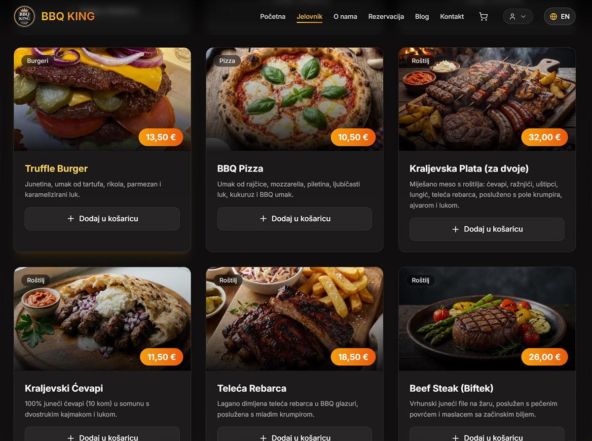 A menu that sells preview