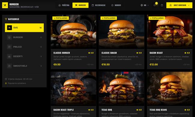 Burger App preview